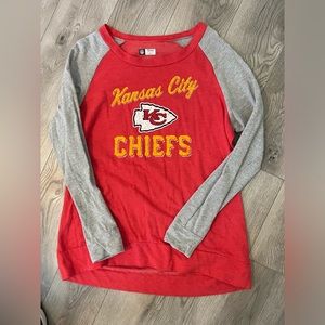 Women's Kansas City Chiefs Fanatics raglan long sleeve t shirt